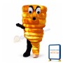 Angry Golden Tornado Cartoon Mascot Costume