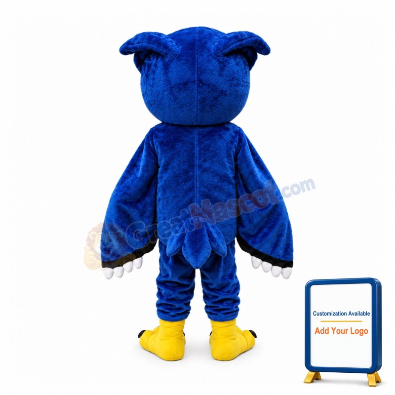 Angry Blue Owl Mascot Costume