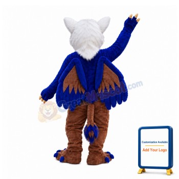 Mythical Eagle Monster Griffin Blue Mascot Costume