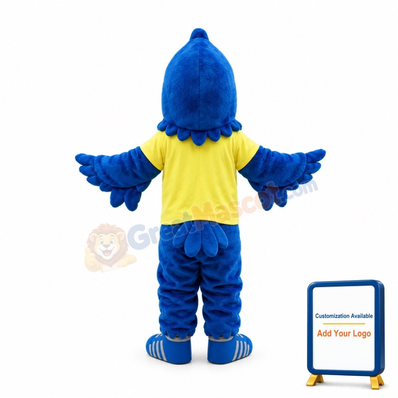 2nd Version Of Blue Falcon Mascot Adult Costume