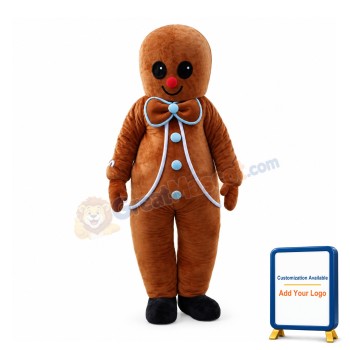 Huge Cartoon Christmas Gingerbread Boy Cookie Mascot Costume