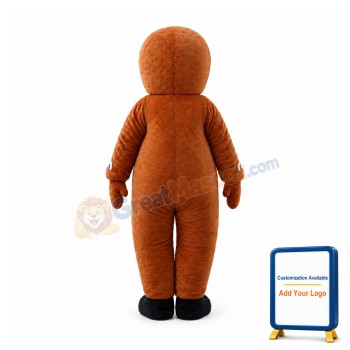 Huge Cartoon Christmas Gingerbread Boy Cookie Mascot Costume