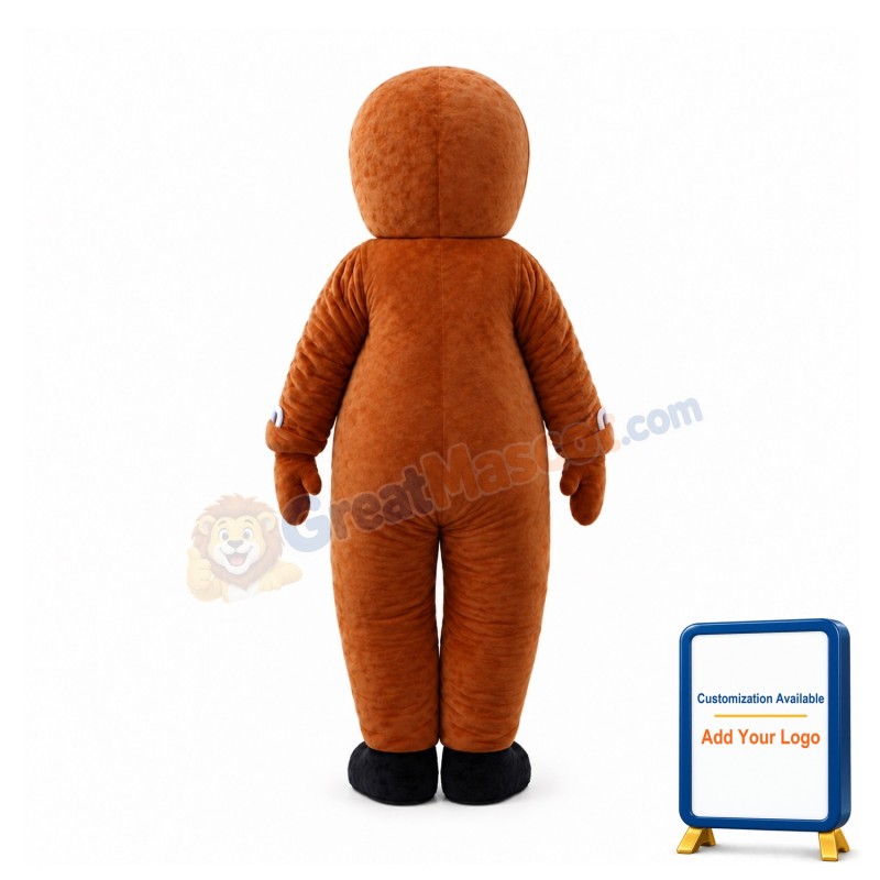 Huge Cartoon Christmas Gingerbread Boy Cookie Mascot Costume