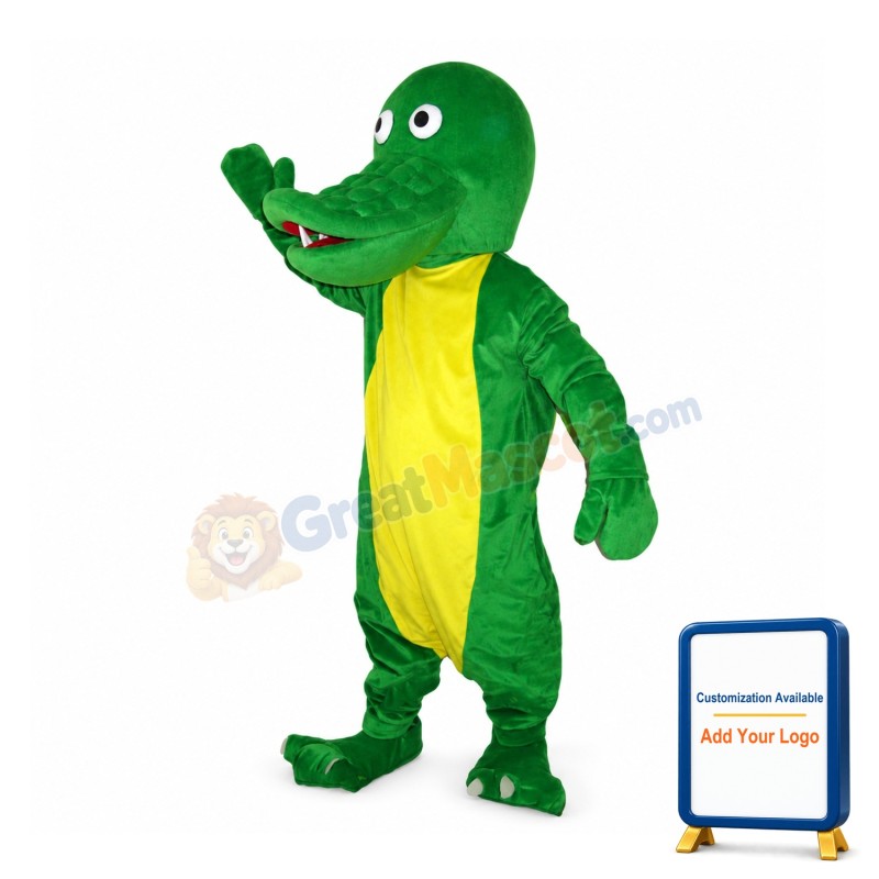 Simple Version Green Crocodile Mascot Costume