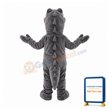 Happy Grey Shark Mascot Costume