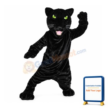Howling Black Leopard Mascot Costume