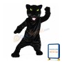 Howling Black Leopard Mascot Costume