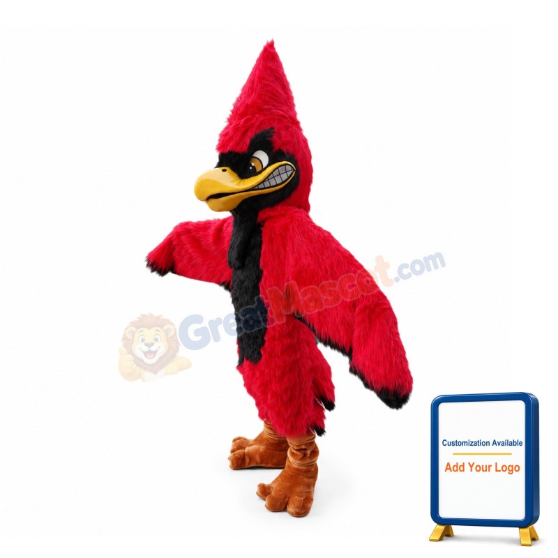 Fierce Cardinal Bird Plush Mascot Costume