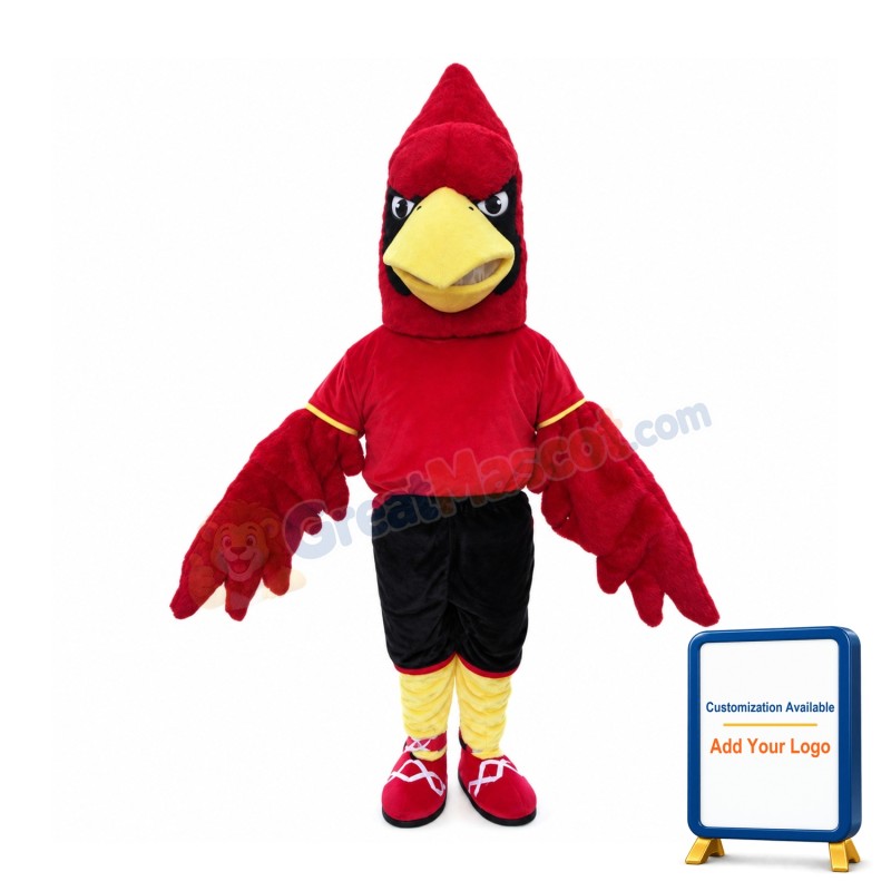 Fierce Cardinal Bird Sports School Mascot Costume