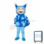 Happy Blue Elf Mascot Costume 