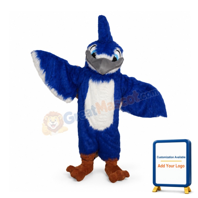 Blue Jay Long Wool Mascot Costume