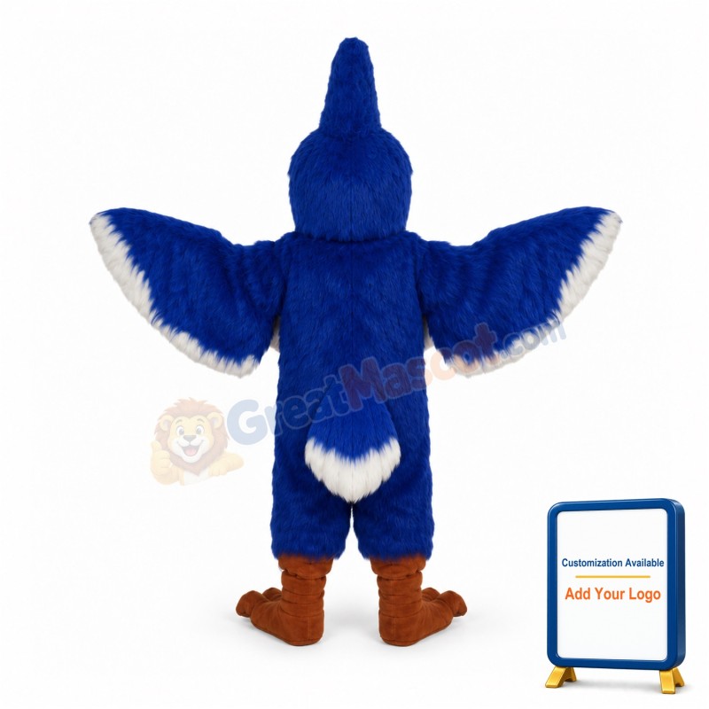 Blue Jay Long Wool Mascot Costume