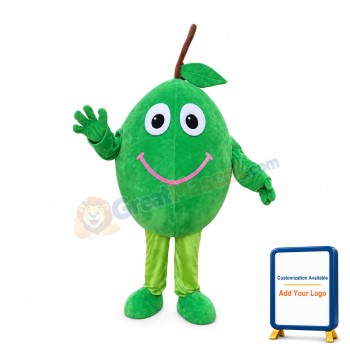 Cartoon Green Pear Mascot Costume