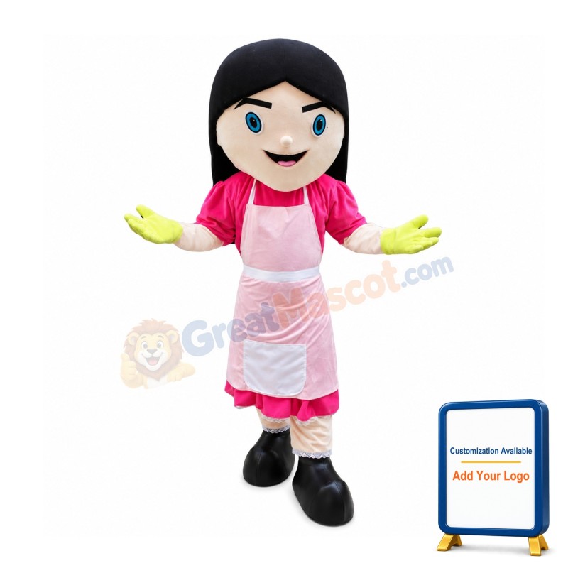 Cheerful Housewife Mascot Costume