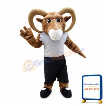 Power Argali Sheep Sports School Mascot Costume