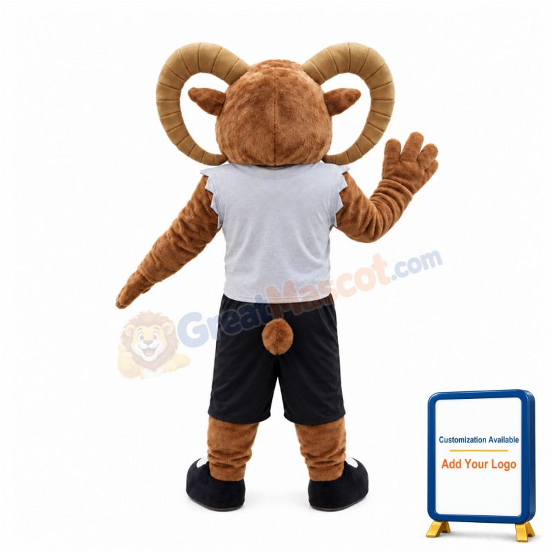 Power Argali Sheep Sports School Mascot Costume