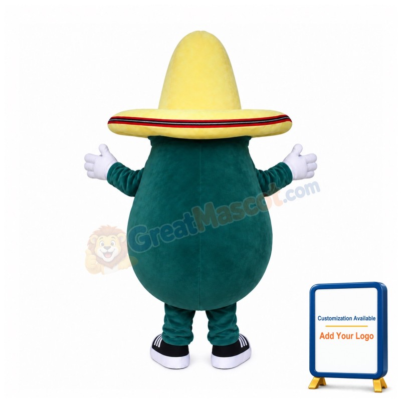 Cool Cartoon Avocado Mascot Costume