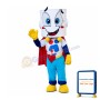 Cartoon White Stock Pot Super Hero Mascot Costume 