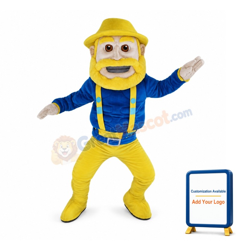 Power Muscly Cowboy Mascot Costume