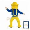 Power Muscly Cowboy Mascot Costume