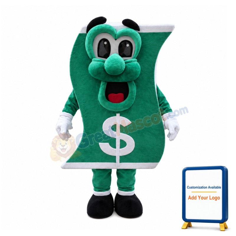 Novel Cartoon Dollar Banknotes Mascot Costume