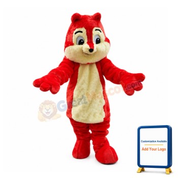 Red Chipmunk Mascot Costume
