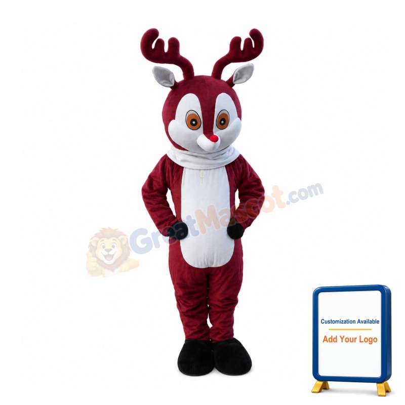 Cartoon Siberian Roe Deer Mascot Costume