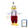Colorful Cockscomb White Rooster Mascot Costume