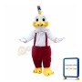 Colorful Cockscomb White Rooster Mascot Costume
