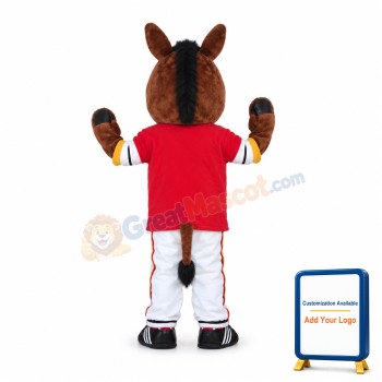 Brown Mustang Horse High School Mascot Costume