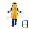 Muscular Blue Knight Mascot Costume