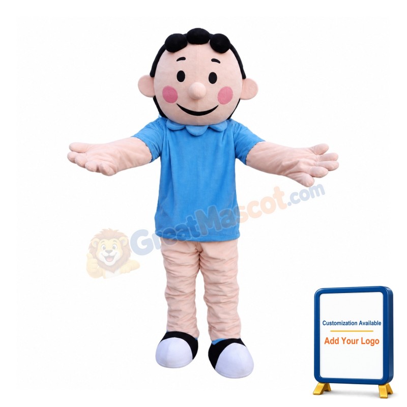 Shy Boy Mascot Costume