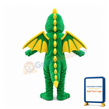 Green Flying Dinosaur Mascot Costume