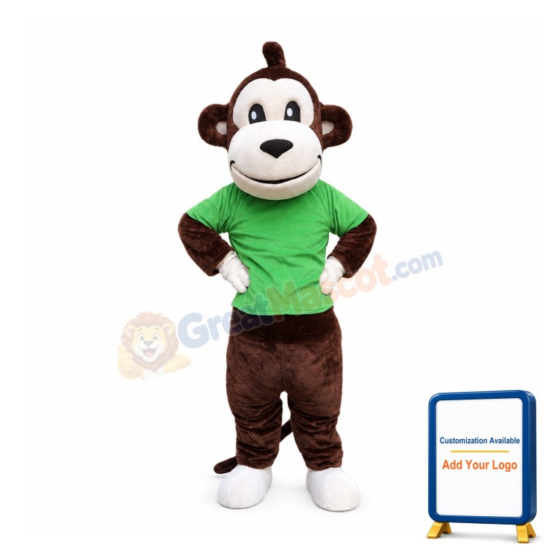 Brown Monkey Animal Mascot Costume