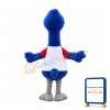 College Plush Blue Bird Mascot Costume