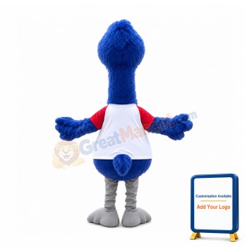 College Plush Blue Bird Mascot Costume