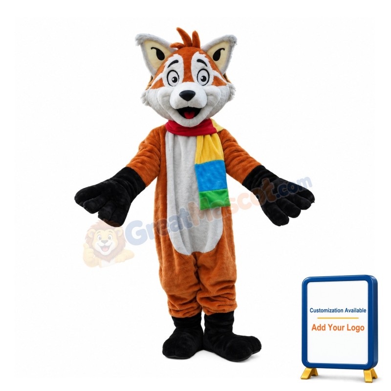 Cheerful Fox Animal Mascot Costume