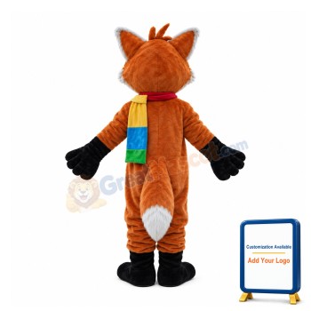 Cheerful Fox Animal Mascot Costume
