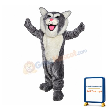 Howling Grey Panther Mascot Costume