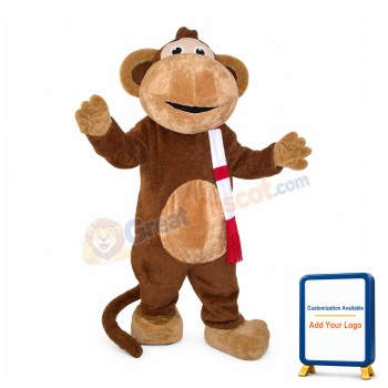 Curious George Monkey Mascot Costume