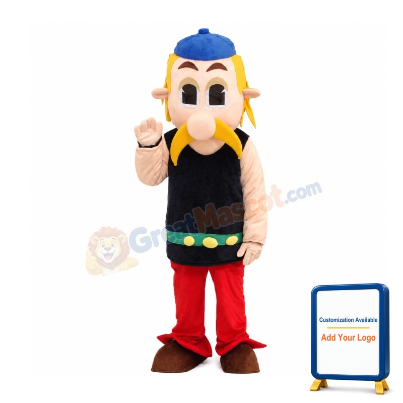 Courageous Gaul Warrior Asterix Mascot Costume