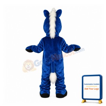 Royal Blue Horse Mascot Costume