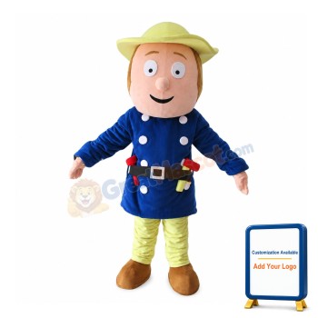 Simple Version Of Fireman Sam Mascot Costume