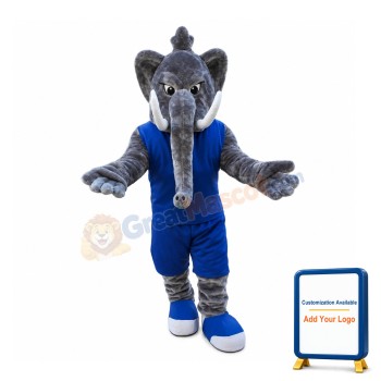 Sports Elephant School Mascot Adult Costume