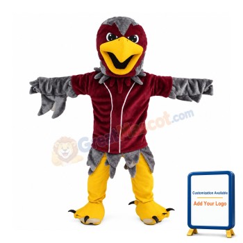 Baseball Red Head Eagle Mascot Costume