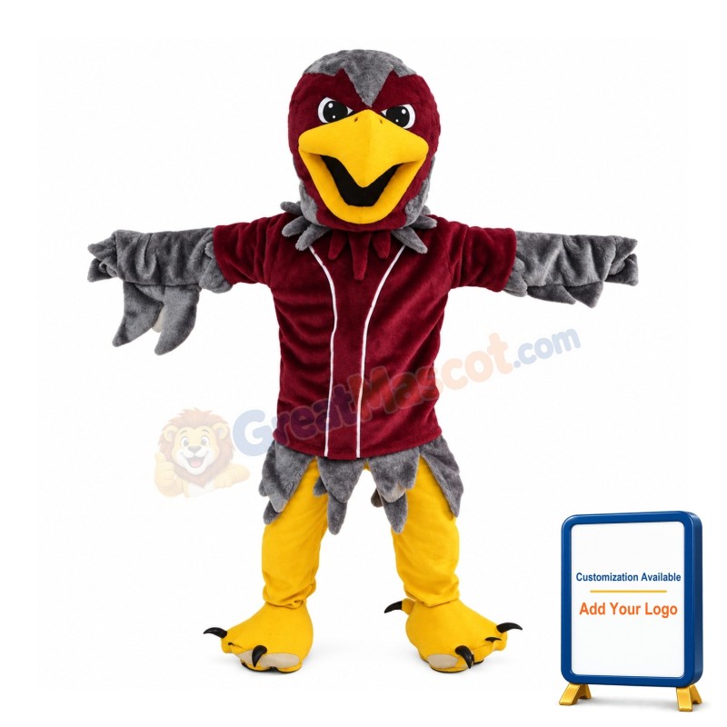 Baseball Red Head Eagle Mascot Costume