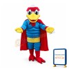 Cartoon Power Muscly Duck Superhero Mascot Costume