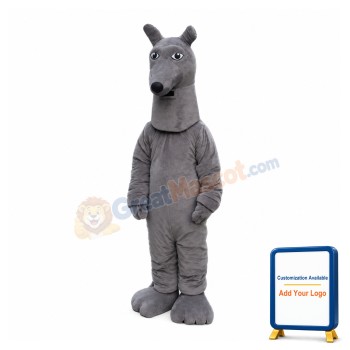 Grey Greyhound Dog Thin Dog Mascot Costume