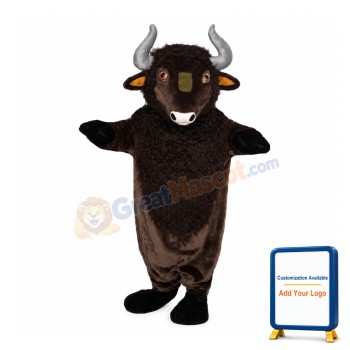 Black Bull Animal Mascot Costume