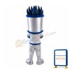Cartoon Silver Tin Bucket Man Mascot Costume